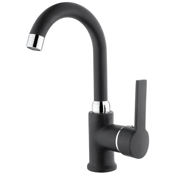 İtimat İdea Black Kısa Kuğu Miks Lavabo Bataryası 563K.CB ürün görseli 1