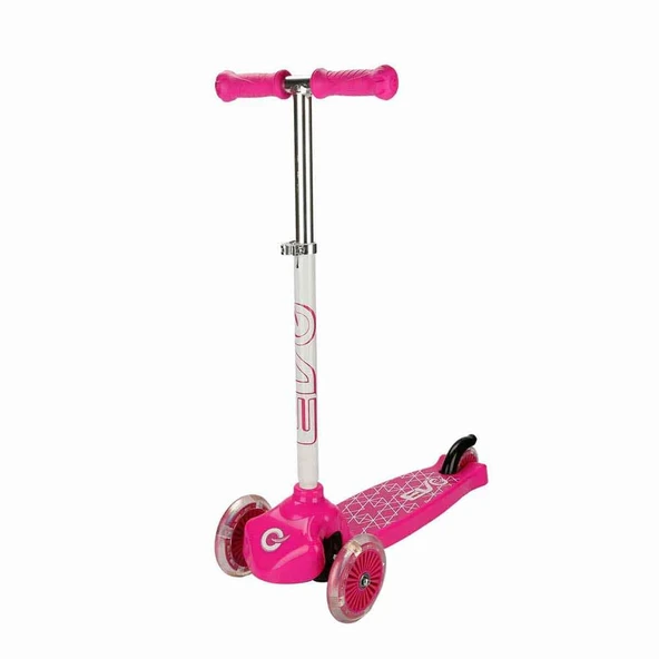 Evo Işıklı 3 Tekerlekli Pembe Scooter ürün görseli 1