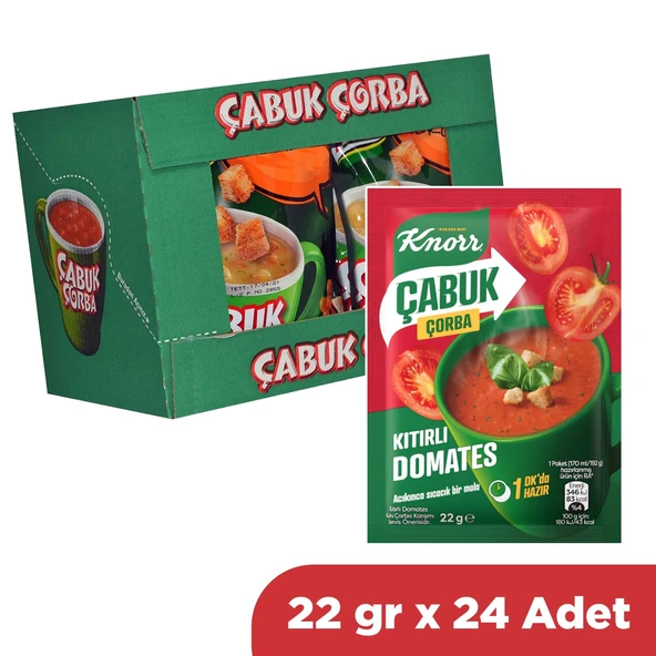 Knorr Çabuk Çorba Kıtırlı Domates 22 gr x 24 Adet ürün görseli 1