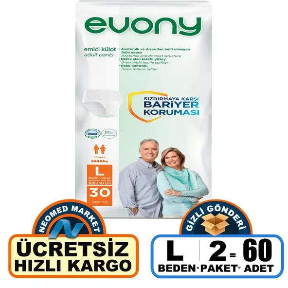 Evony Emici Külot L-Large Beden 60 Adet ürün görseli 1