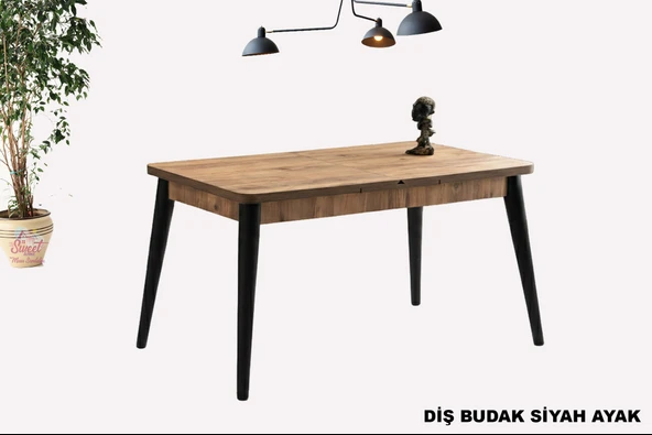 Kelebek Açılır Mdf Masa Mutfak,Salon,Yemek Odası Masası 70x120 cm ürün görseli 1