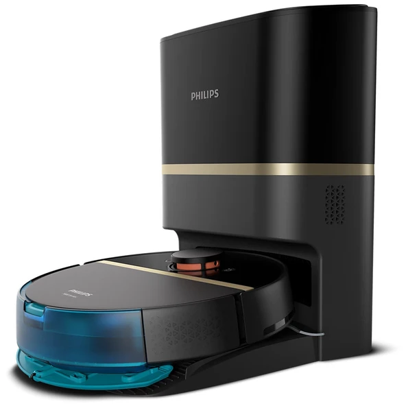 Philips HomeRun 7000 Serisi Aqua XU7100/02 Çöp İstasyonlu Beyaz Gold Akıllı Robot Süpürge ürün görseli 1