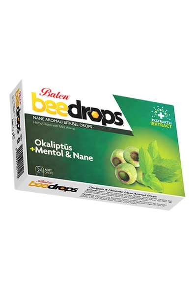 Bitkisel Drops Boğaz Pastili 24 Drops Okaliptüs+mentol Ve Nane ürün görseli 1