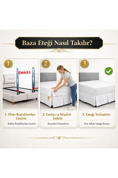 Bej Renk Baza Eteği Dack Keten - Resim 5