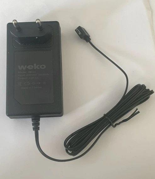 Weko WK-38111 Yerli Üretim 12 Volt - 2 Amper Micro Usb L Uçlu Priz Tipi Adaptör ürün görseli 1