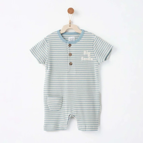 Bebek Tulum Romper  Bamboo Strıped ANW-AC26671 - Resim 9