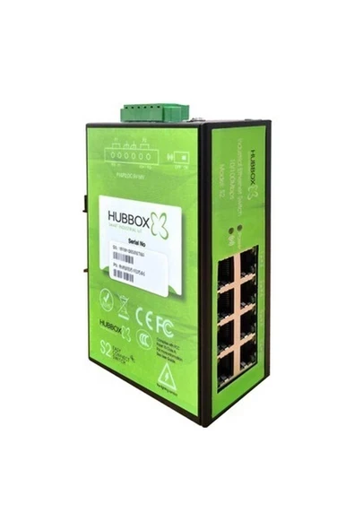 Hubbox S2 8-Port Endüstriyel Switch ürün görseli 1