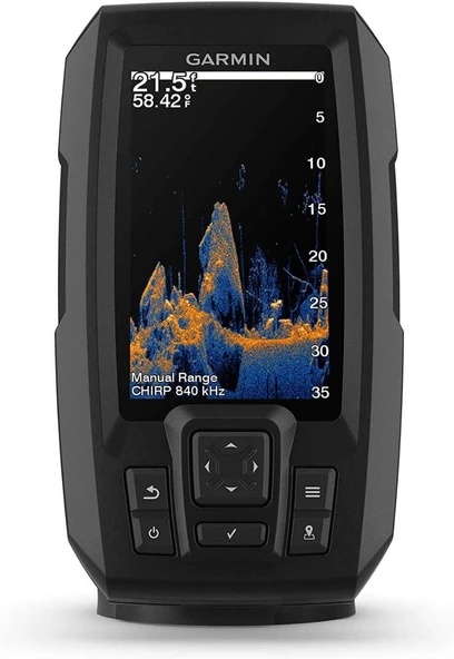 Garmin Striker Vivid 4cv, Easy-to-Use 4-inch Color Fishfinder ve Sonar Transducer, Vivid Scanning Color Agent - 010-02550-00 ürün görseli 1