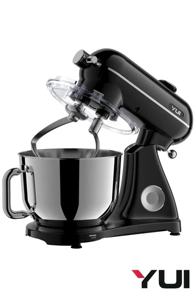 M122 Plus Easy Chef Dc Motor Stand Mikser Çift Başlıklı Hoparlör Özellikli Parlak Siyah ürün görseli 1