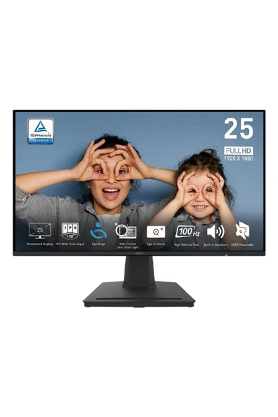 Msı 24.5" Pro MP252 1920X1080 (Fhd) 16:9 Flat IPS 100HZ 1ms Adaptıve-Sync Monıtor ürün görseli 1