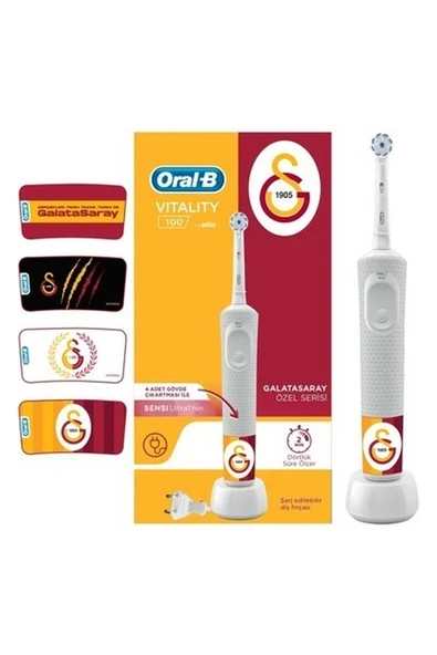 Oral-B D100 Vitality Galatasaray Özel Seri Şarjlı Diş Fırçası 1 Adet Ultrasonik Temizlik ürün görseli 1