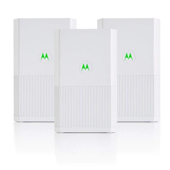 Motorola MH7023 | WiFi Ağ Sistemi (3'lü Paket) | Yönlendirici + Genişleticinin yerini alır | Kolay Kurulum, Ağ Koruması, Ebeveyn Denetimleri | AC2200 WiFi Hızı | yukarı ... ürün görseli 1