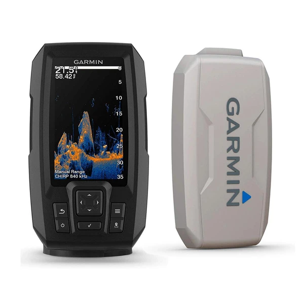 Garmin Striker Vivid 4cv Sche with Transducer and Paint Cover, 4-inch Color Fishbuler, Vivid Scanning Sonar Color Agent ürün görseli 1