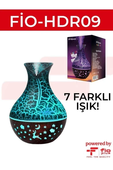Çiçek Vazo Hava Nemlendirici Aromaterapi difüzör Buhar Cihazı ultra Sessiz 7 ışıklı ürün görseli 1