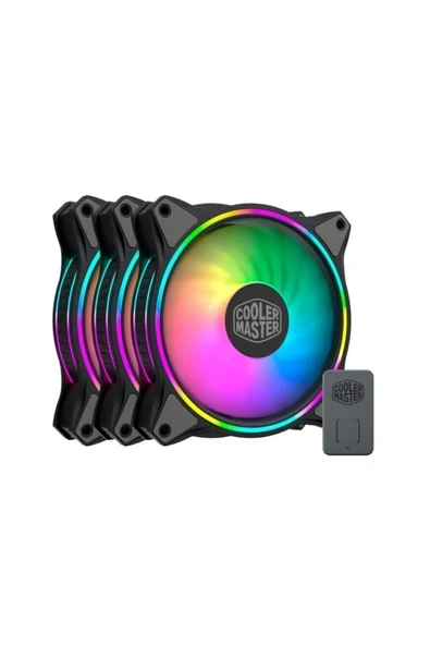 MFL-B2DN-183PA-R1 Masterfan MF120 Halo Argb 120MM Kasa Fanı 3'lü Paket ürün görseli 1