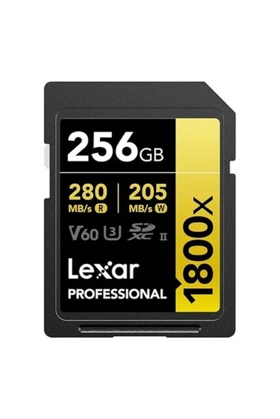 Gold Serisi Profesyonel 1800X 256GB Uhs-Iı U3 Sdxc Hafıza Kartı ürün görseli 1