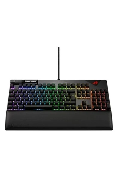 Asus ROG STRIX FLARE NX RED RGB OYUNCU KLAVYESİ DEĞİŞTİRİLEBİLİR ROG NX RED SWITCH MEDYA KONTROLLERİ USB VE BİLEK DAYAMA ürün görseli 1