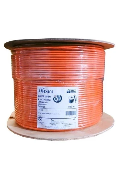 Cat 6 Halogen Free Utp 23awg Kablo 500m Turuncu ürün görseli 1