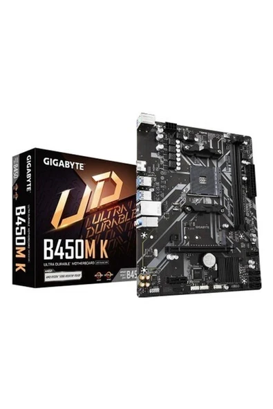 Gigabyte B450M K 3600 MHz (O.C.) DDR4 AM4 mAtx Anakart ürün görseli 1