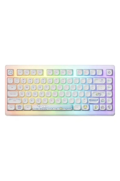 Akko x Cinnamoroll Acr TOP75B Özel Seri V3 Piano Pro Switch Rgb Kablosuz Hotswap Mekanik Gaming Klavye ürün görseli 1