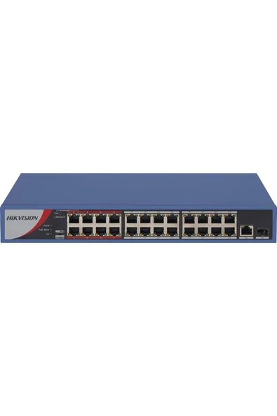 24port 230w Full Poe Ds-3e0326p-e/m(B) 10/100 1x-uplınk Yönetilemez Switch ürün görseli 1