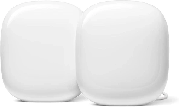 Google Nest WiFi Pro - Wi-Fi 6E - Yüksek Hız ve Tüm Evi Kapsama Alanına Sahip Güvenilir Ev Wi-Fi Sistemi - Mesh Yönlendirici - Perakende Olmayan Paketleme - 2 Paket - S... ürün görseli 1