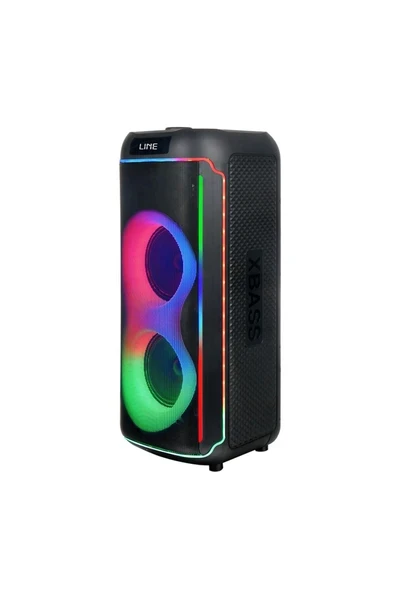 RGB TWS LED Ekranlı 6.5\" Çift Stereo Bass Kablosuz Karaoke Hoparlör + FM Radyo + Mikrofon ürün görseli 1