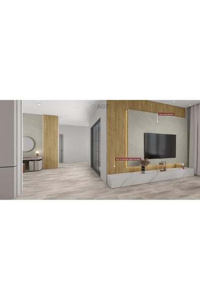 AGT DUVAR PROFİLİ LB 2200 TEAK ürün görseli 1