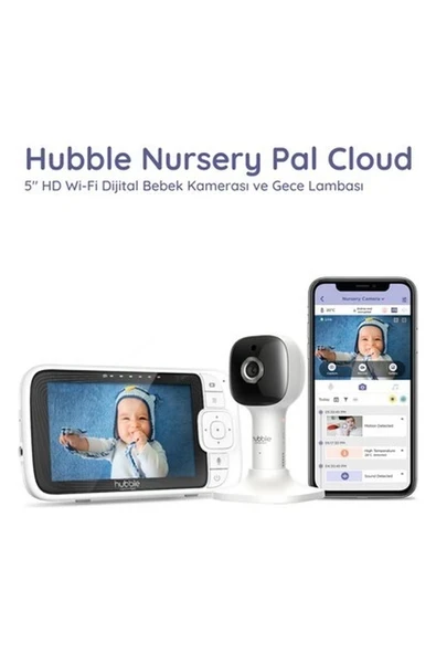 Hubble Nursery Pal Cloud 5" Hd Wi-Fi Dijital Bebek Kamerası + Gece Lambası ürün görseli 1