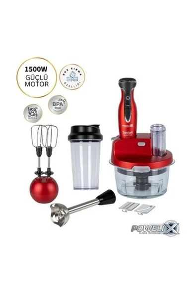 Tefal 1.5 Lt Cam Hazneli Premium Blender Seti 1500W, Tefalin En Güçlüsü, Turbo Fonksiyon, Buz Kırma , Onerous Mutfak Tartısı Hediye ürün görseli 1
