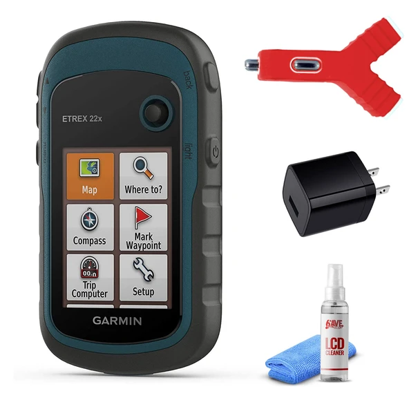Garmin eTrex 22x, Rugged El GPS Navigator with 6Ave Travel Kit & LCD Ekran Temiz (010-02256-00) ürün görseli 1