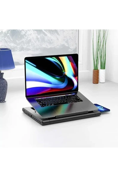 Çok Fonksiyonlu Pro Hub Dizüstü Bilgisayar Standı ürün görseli 1