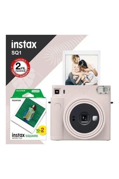 Instax Sq1 Beyaz Fotoğraf Makinesi ve 20LI Kare Film ürün görseli 1