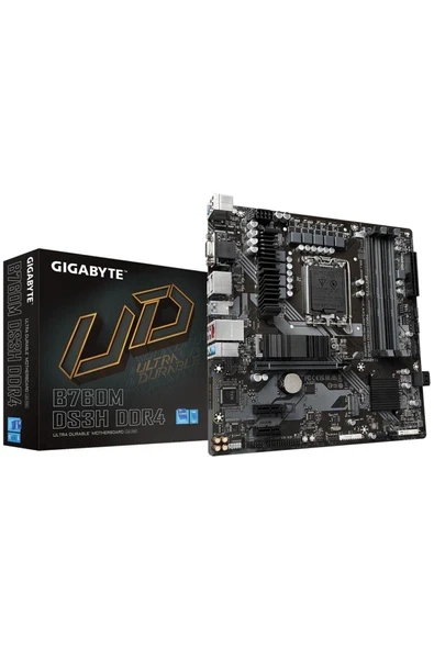 Gigabyte B760M DS3H 5333 MHz (O.C.) DDR4 LGA1700 mAtx Anakart ürün görseli 1