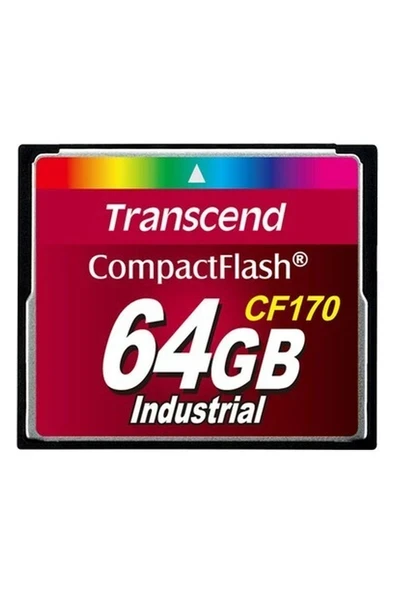 Transcend TS64GCF170 64 GB CF170 300X Industrıal 95/60MB/S Compactflash Hafıza Kartı ürün görseli 1