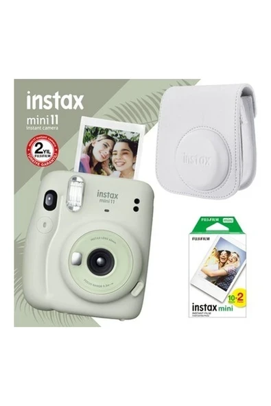 Instax Mini 11 Yeşil Fotoğraf Makinesi ve Hediye Seti 4 ürün görseli 1
