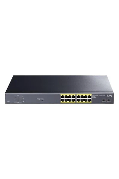 GS1020PS2 16 Port Gigabit 200W 250M Poe+, Gigabit Sfp, Cctv, Vlan Metal Switch ürün görseli 1