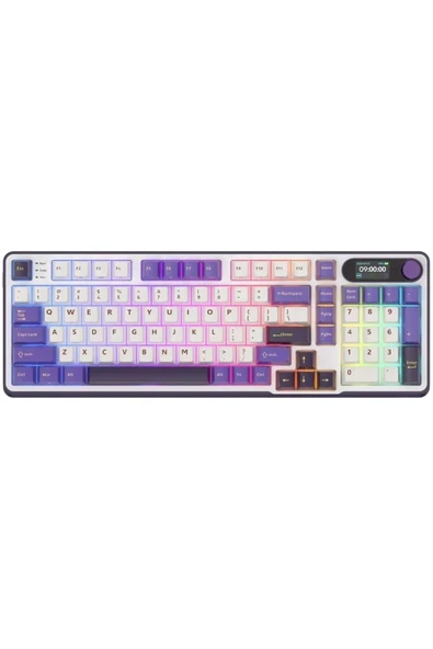 Royal Kludge S98 Beyaz-Mavi Rgb Kablosuz Us Gaming Klavye ürün görseli 1