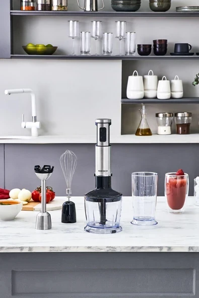 Karaca Inox Quick Mix Hız Ayarlı 1300W El Blender Set 9616B ürün görseli 1