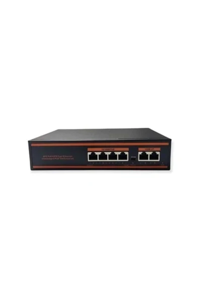 ND1PG0411 4 Port Poe+ 10-100 Mbps 1 Port 10-100-1000 Uplink 1 Port SFP Switch 78W ürün görseli 1