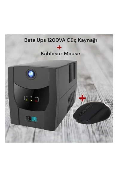 Betaups 1200VA Line Interactive Ups Kesintisiz Güç Kaynağı (10/25 DAK-12V/7AH*2) ürün görseli 1