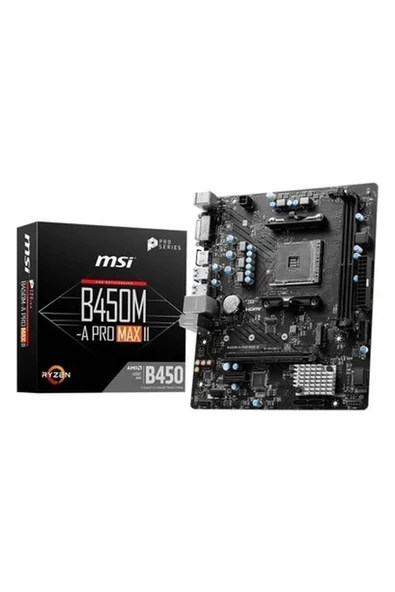 Msı B450M-A Pro Max Iı Amd Ddr4 4133MHZ(OC) Matx Am4 ürün görseli 1