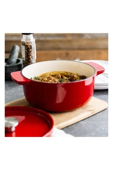 Kitchenaid Döküm Demir Tencere Kırmızı 26 cm - 5.2 L ürün görseli 1
