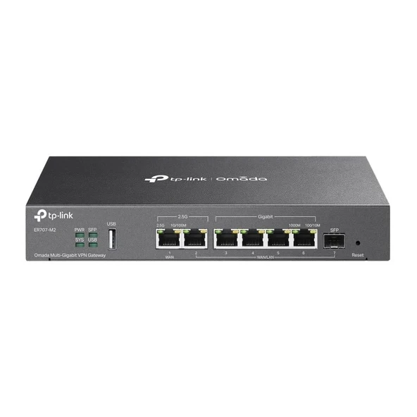 TP-Link ER707-M2 | Omada Çoklu Gigabit VPN Yönlendirici | Çift 2.5Gig WAN Bağlantı Noktaları | Yüksek Ağ Kapasitesi | SPI Güvenlik Duvarı | Omada SDN Entegre | Yük Dengesi... ürün görseli 1