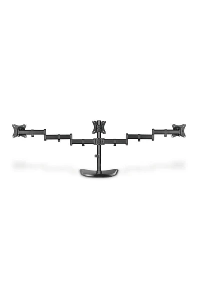Digitus Ayaklı Üçlü Monitör Tutucusu 13-27", 3 x 8 kg (Maks.), Siyah ürün görseli 1
