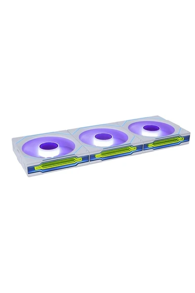 UNI FAN SL-INFINITY WIRELESS 3x120mm Beyaz Kasa Fanı (G99.12SLIN1W3W.00) ürün görseli 1