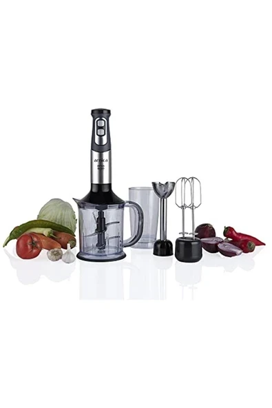 Güçlü 1200W El Blender Seti, 1.2L Hazne, Paslanmaz Çelik Bıçak, Çok Renkli ürün görseli 1