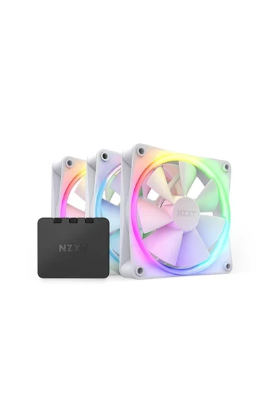 NZXT F120 RGB Beyaz 120 mm Fan (3lü Set) ürün görseli 1
