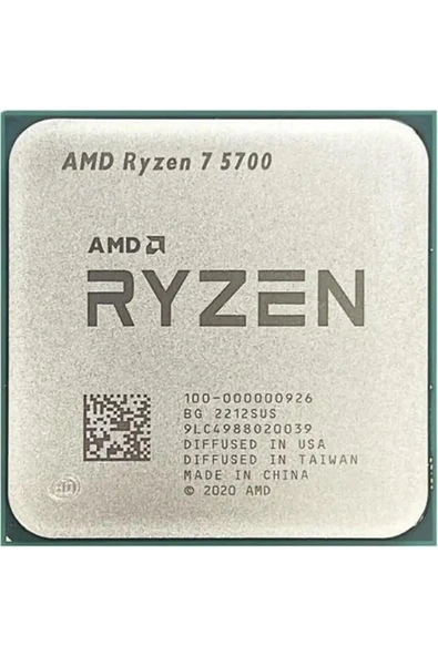 RYZEN 7 5700 20MB 8çekirdekli VGA YOK AM4 65w Kutusuz+Fansız ürün görseli 1