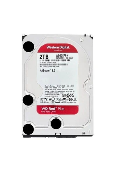 2TB RED WD20EFPX 64MB 5400RPM SATA-3 NAS DİSKİ ürün görseli 1